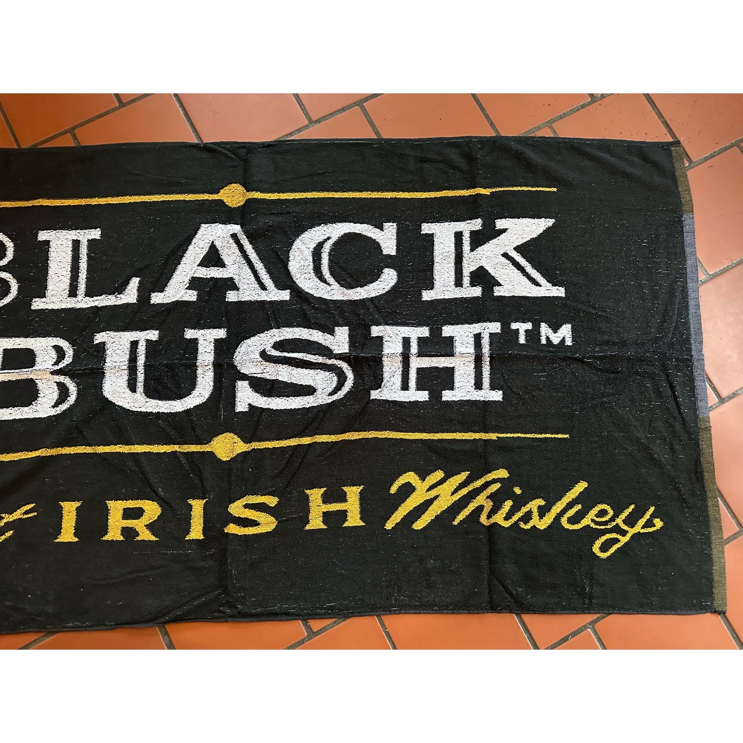Large Black Bush Irish Whiskey Beach Towel 175x88cm Approx