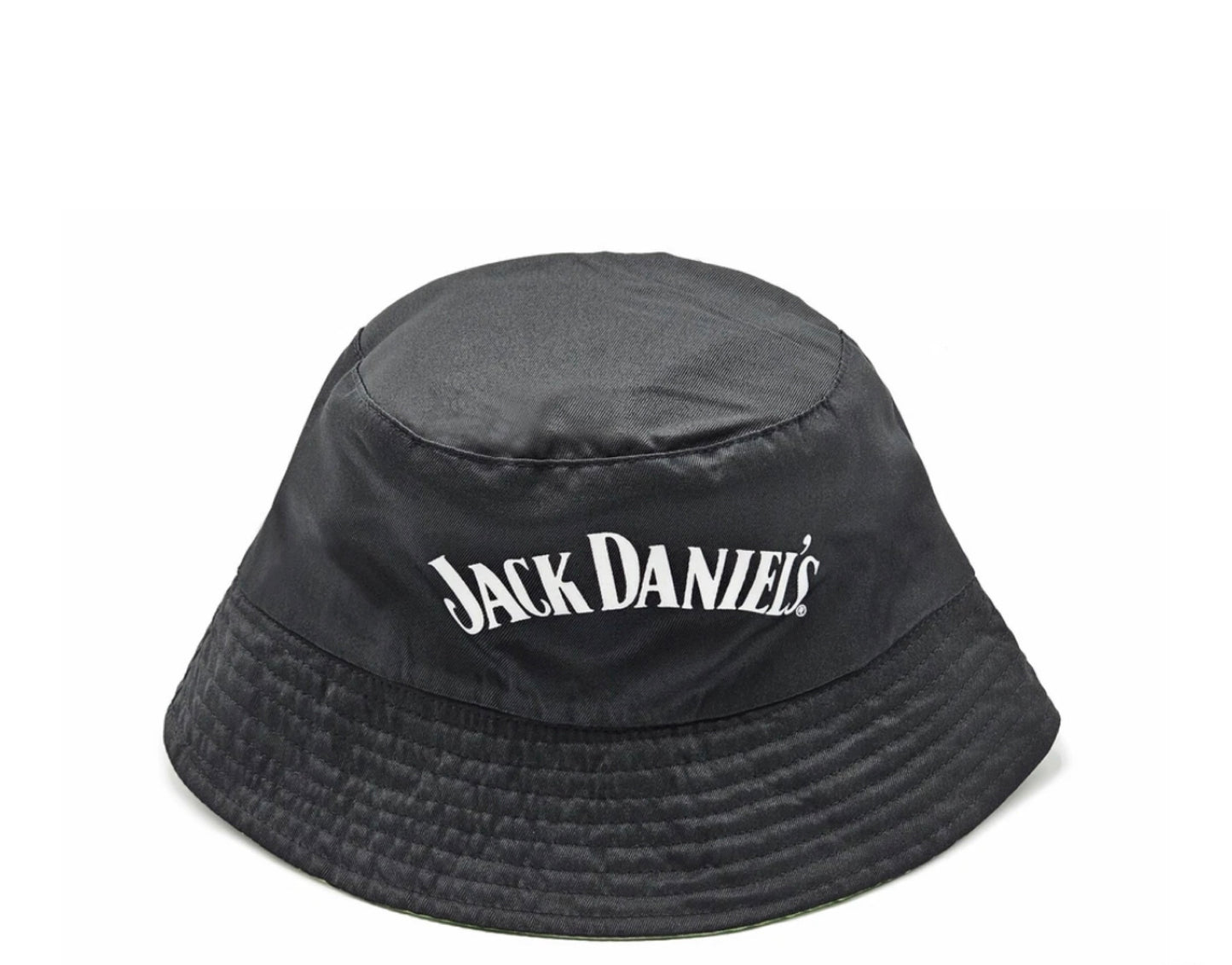Jack Daniels Reversible Bucket Hat - Black/Green - Plus 1X Thin Midlands Bar Suppliers Beer Coaster