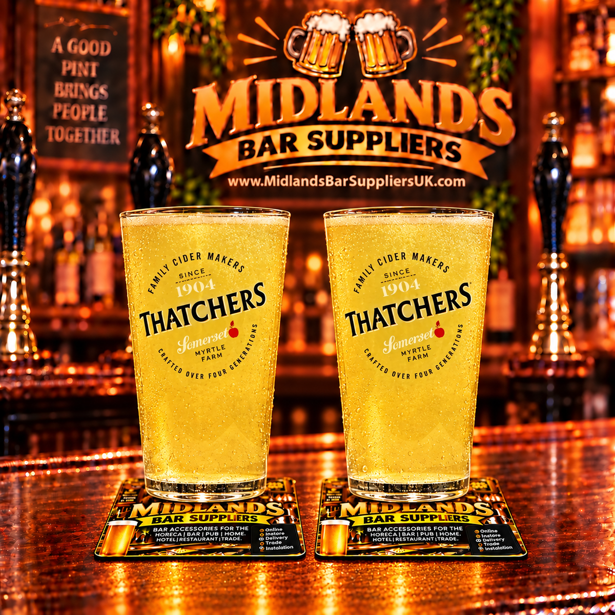 Thatchers Pint Glass Set of 2