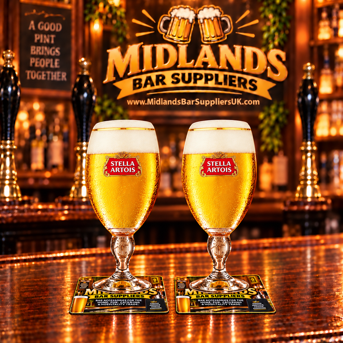 Stella Artois Half Pint Glasses Set of 2