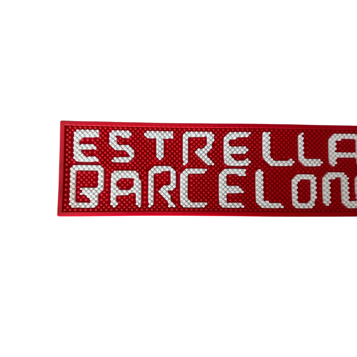 Estrella Damm Barcelona 1876 Red Rubber Bar Runner 61cm x 11cm