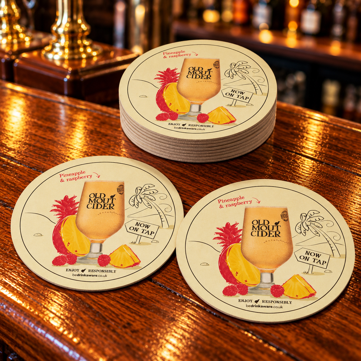Old Moult Pineapple & Raspberry Beer Coasters Pack Of 100