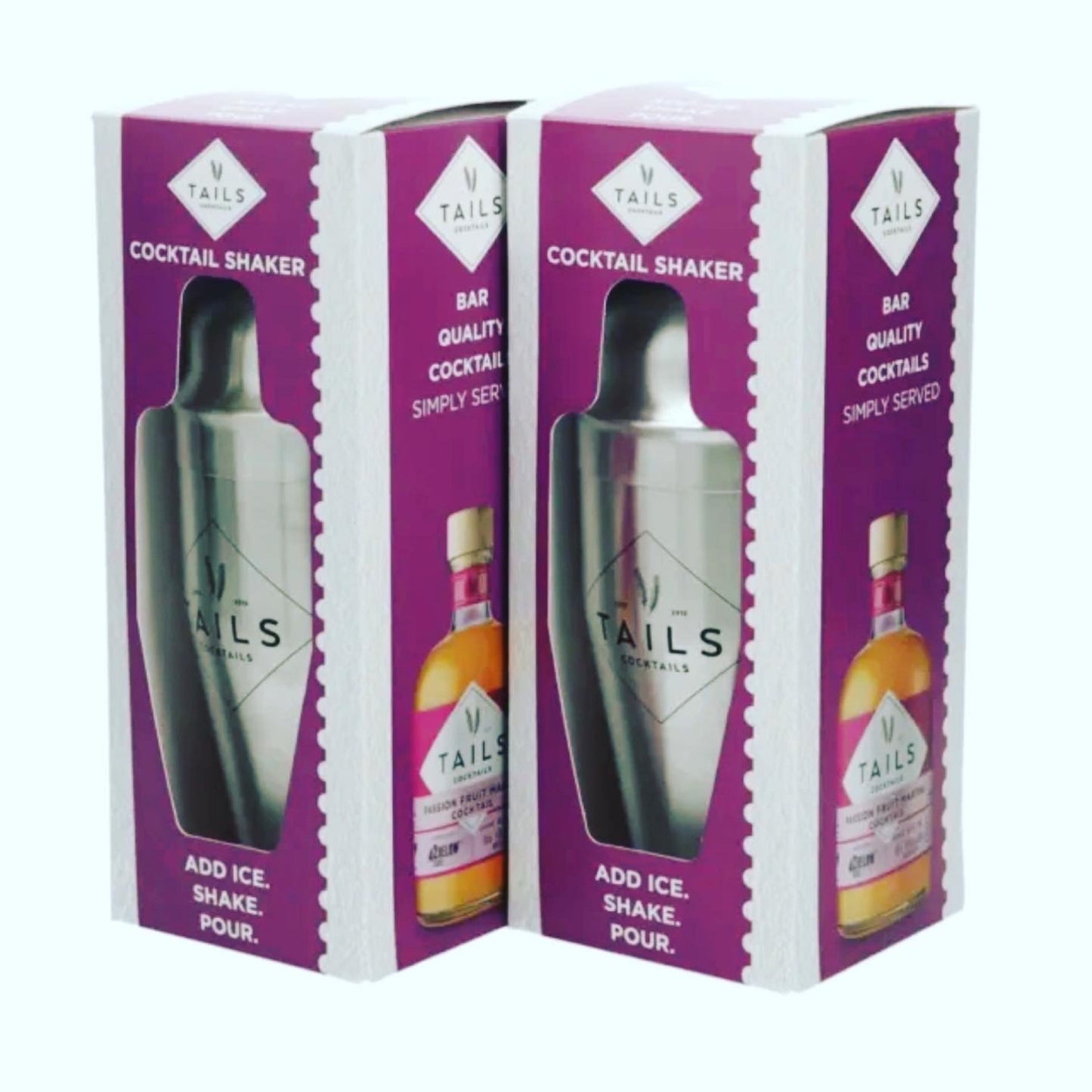 2 X Stainless Steel Talis Cocktail Shakers