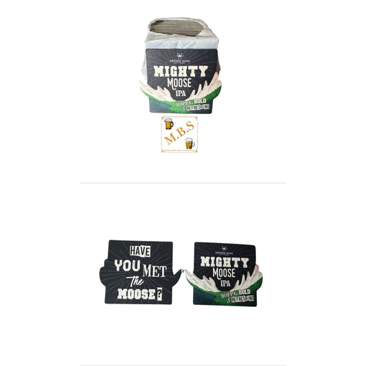 Mighty Moose Ale ‘Have You Met The Moose’ Beer Coasters 100 PACK