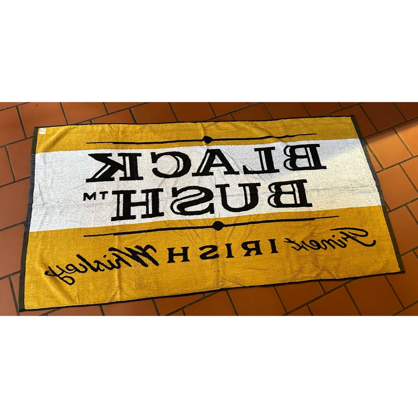 Large Black Bush Irish Whiskey Beach Towel 175x88cm Approx