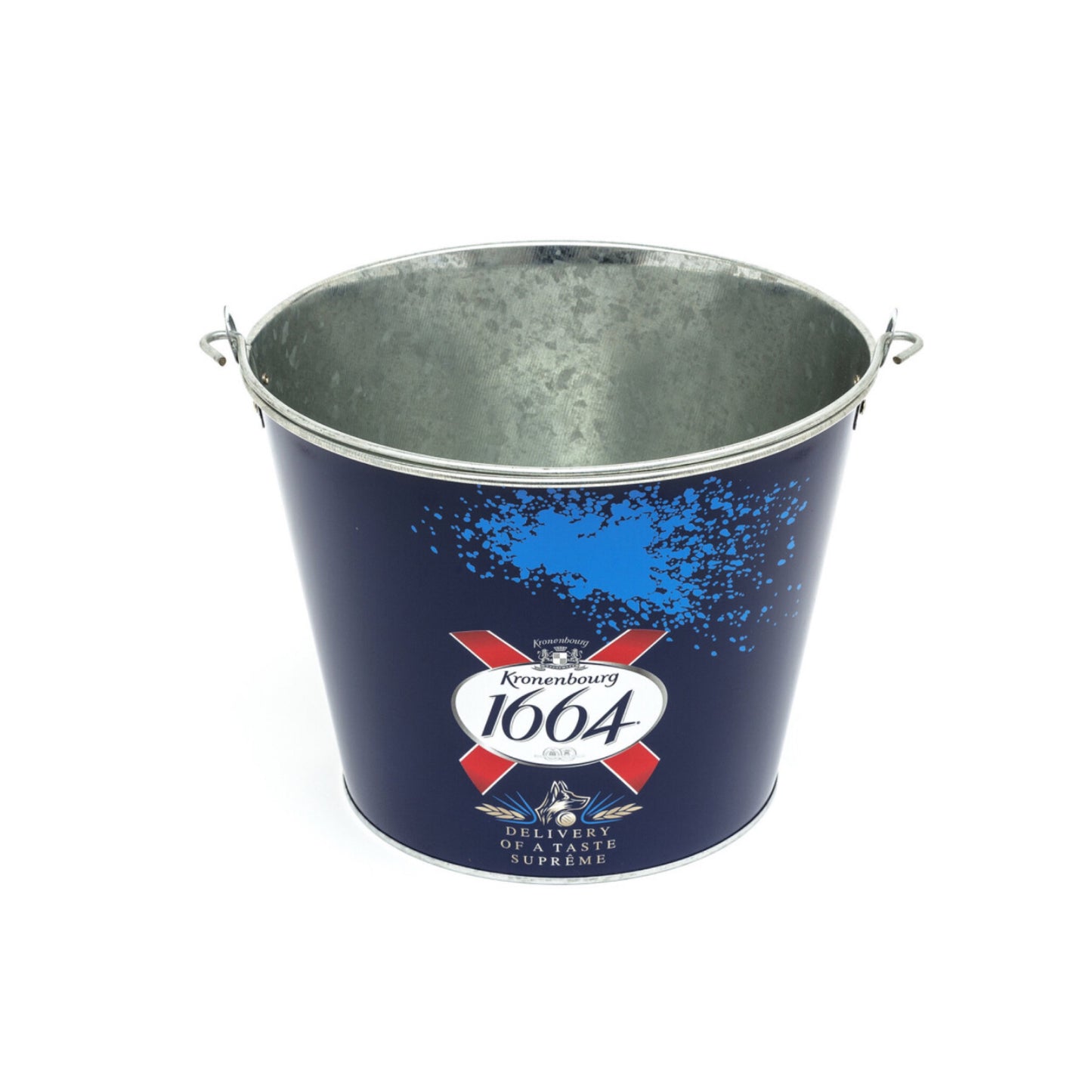 Branded Kronenbourg 1664 Metal Ice Bucket / Home Pub Bar / Party / Drinks Cooler