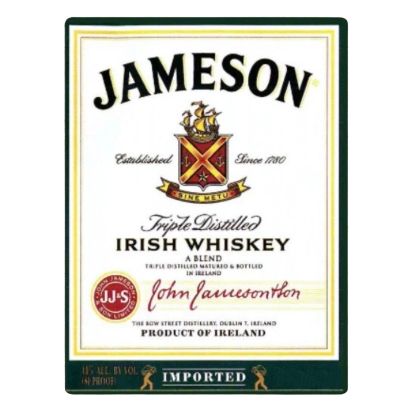 Jamesons Tin Sign A4 Size