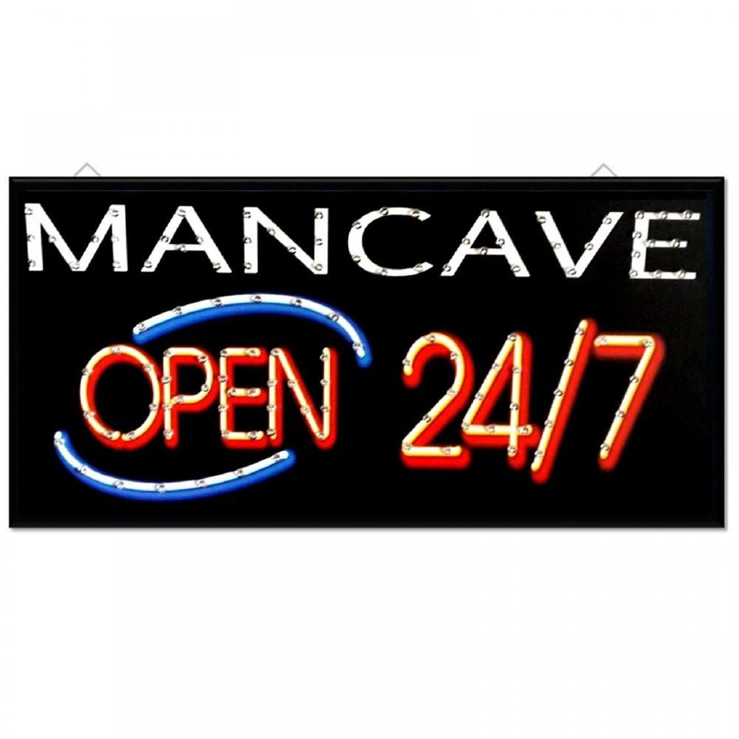 Led Bar Sign Mancave Open 247 Pub Club Window Display Light