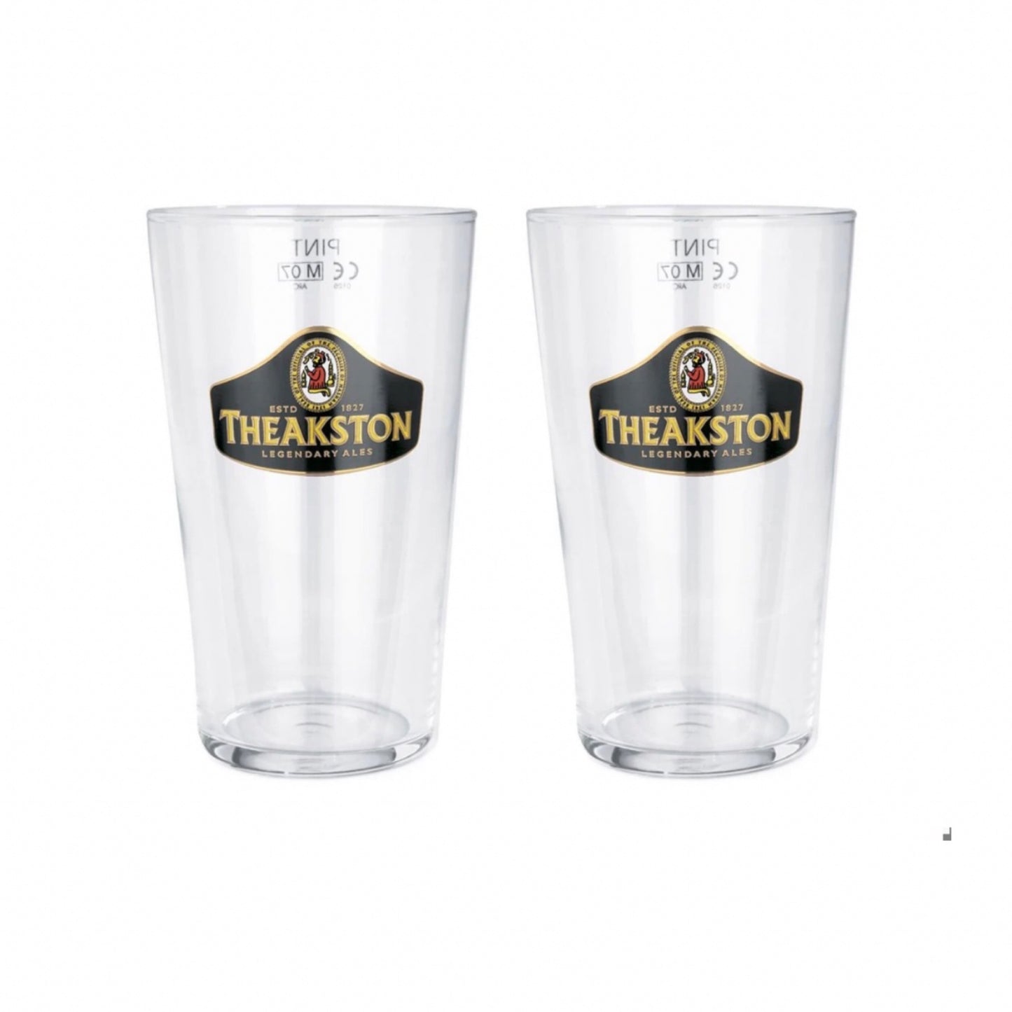 2 X Theakstons Beer Glasses
