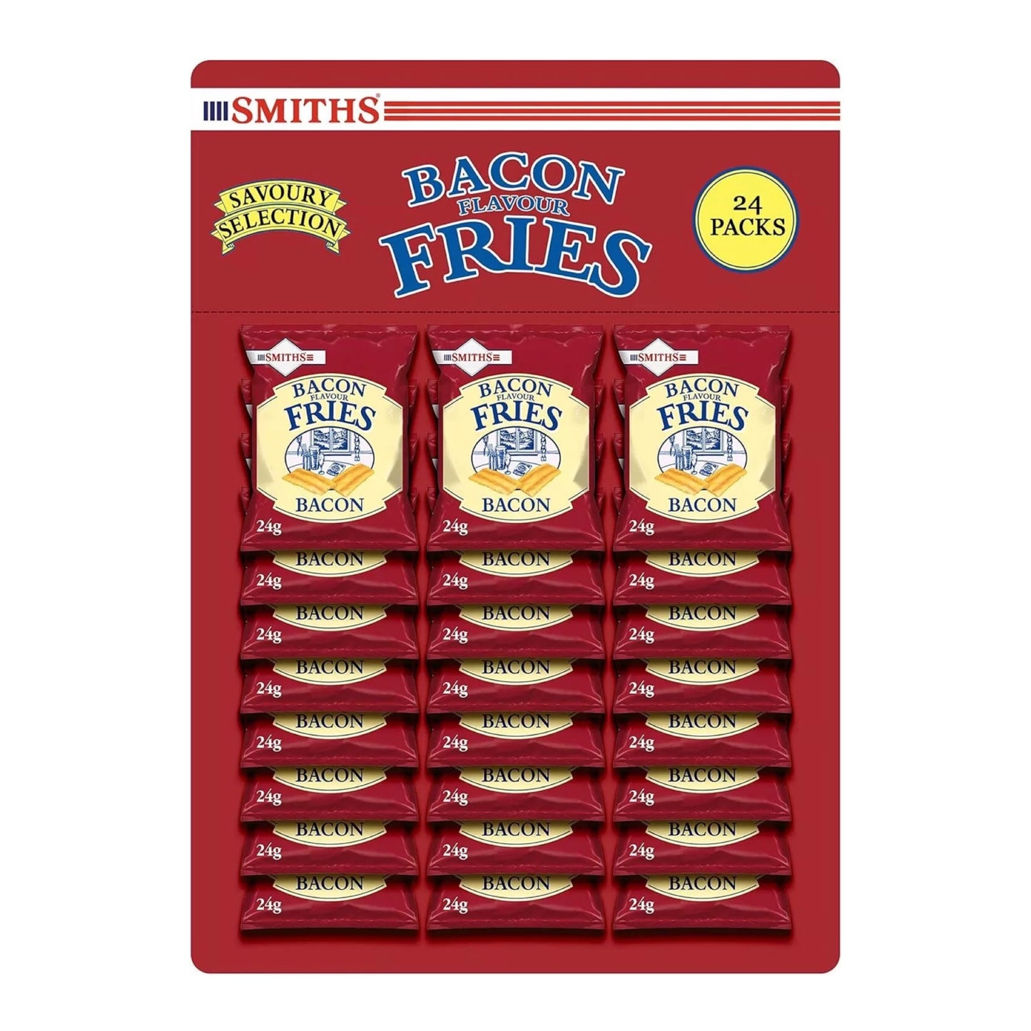 Smiths Bacon Fries Pub Card Snacks - 24g (Pack of 24)