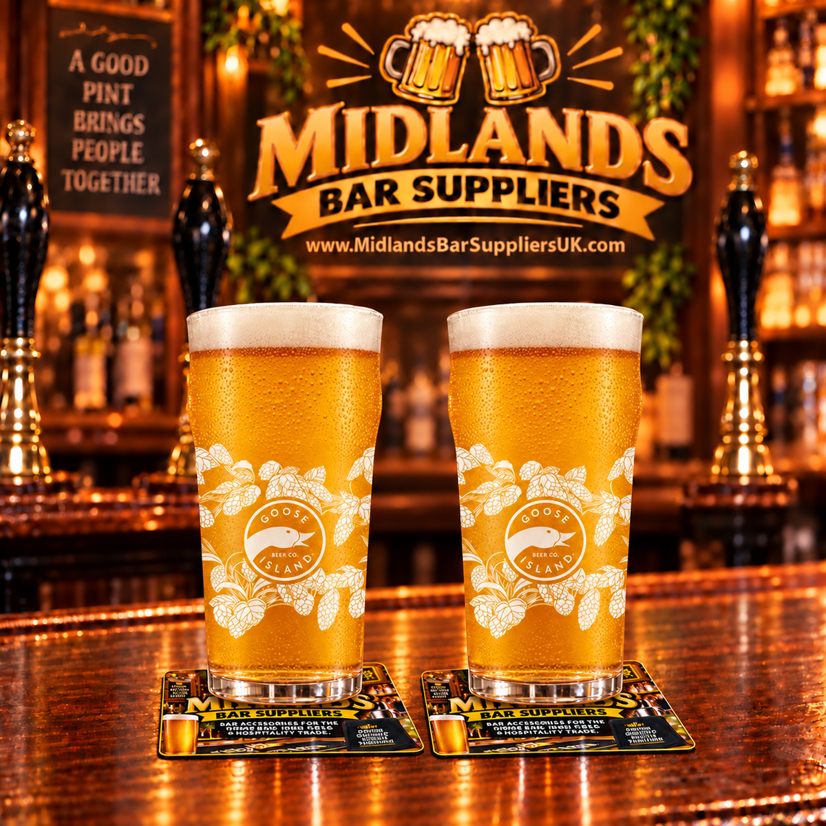 Goose Islands Limited Edition Pint Glasses Set of 2