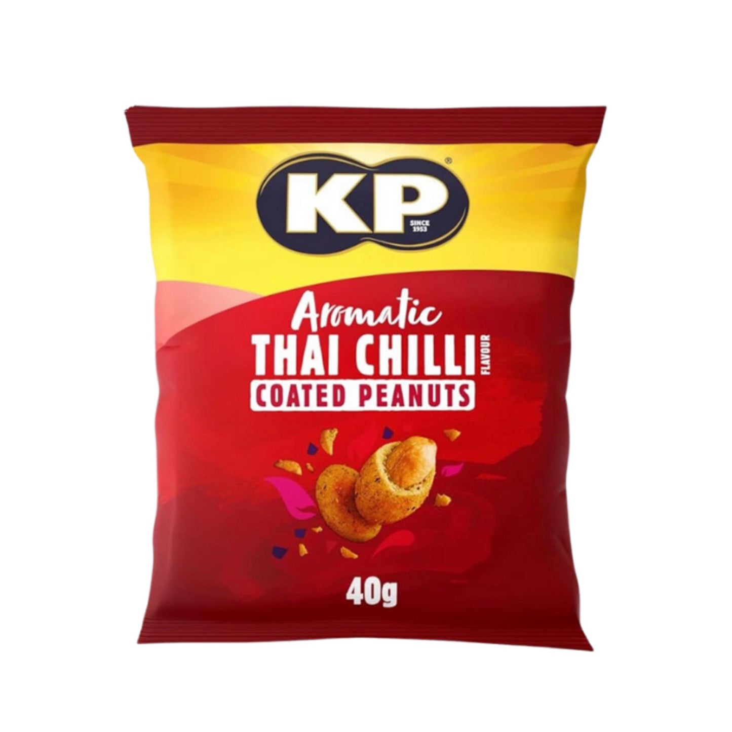 KP Flavour Kravers Aromatic Thai Chilli Coated Peanuts 21x40g (Pubcard)
