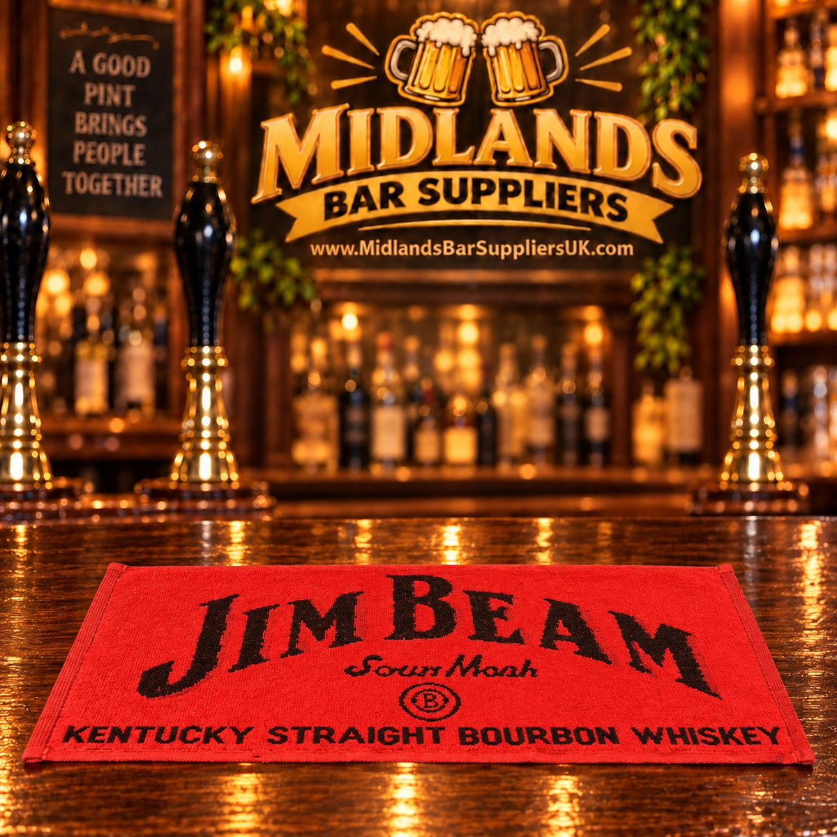 Brand New Jim Beam Bar Towels x3