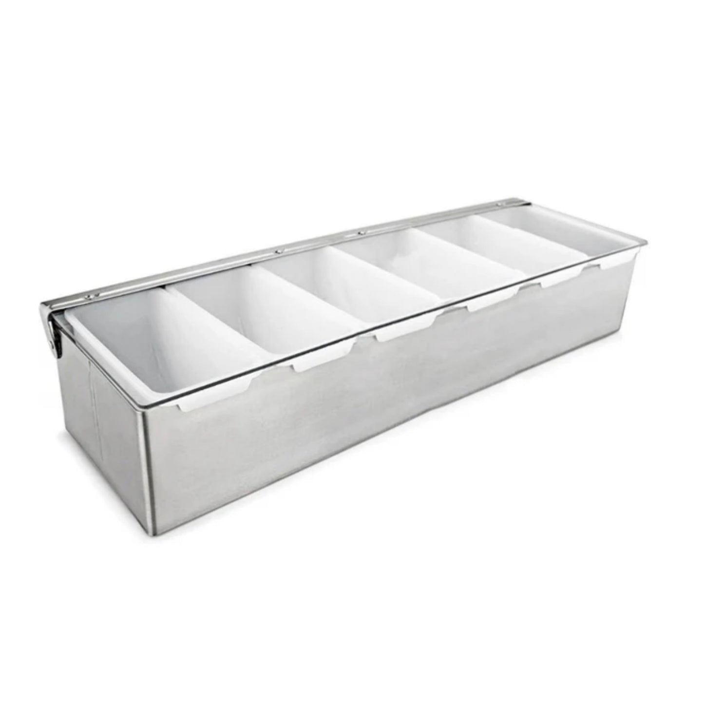 Silver Condiment Dispenser With 6 Compartments