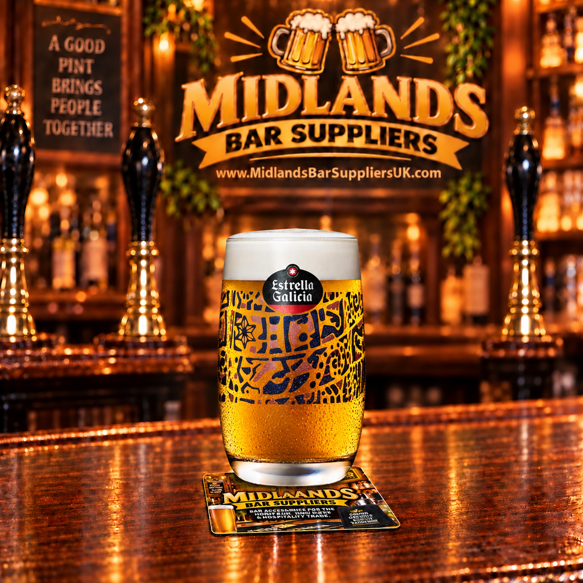 Estrella Galicia Half Pint Glass