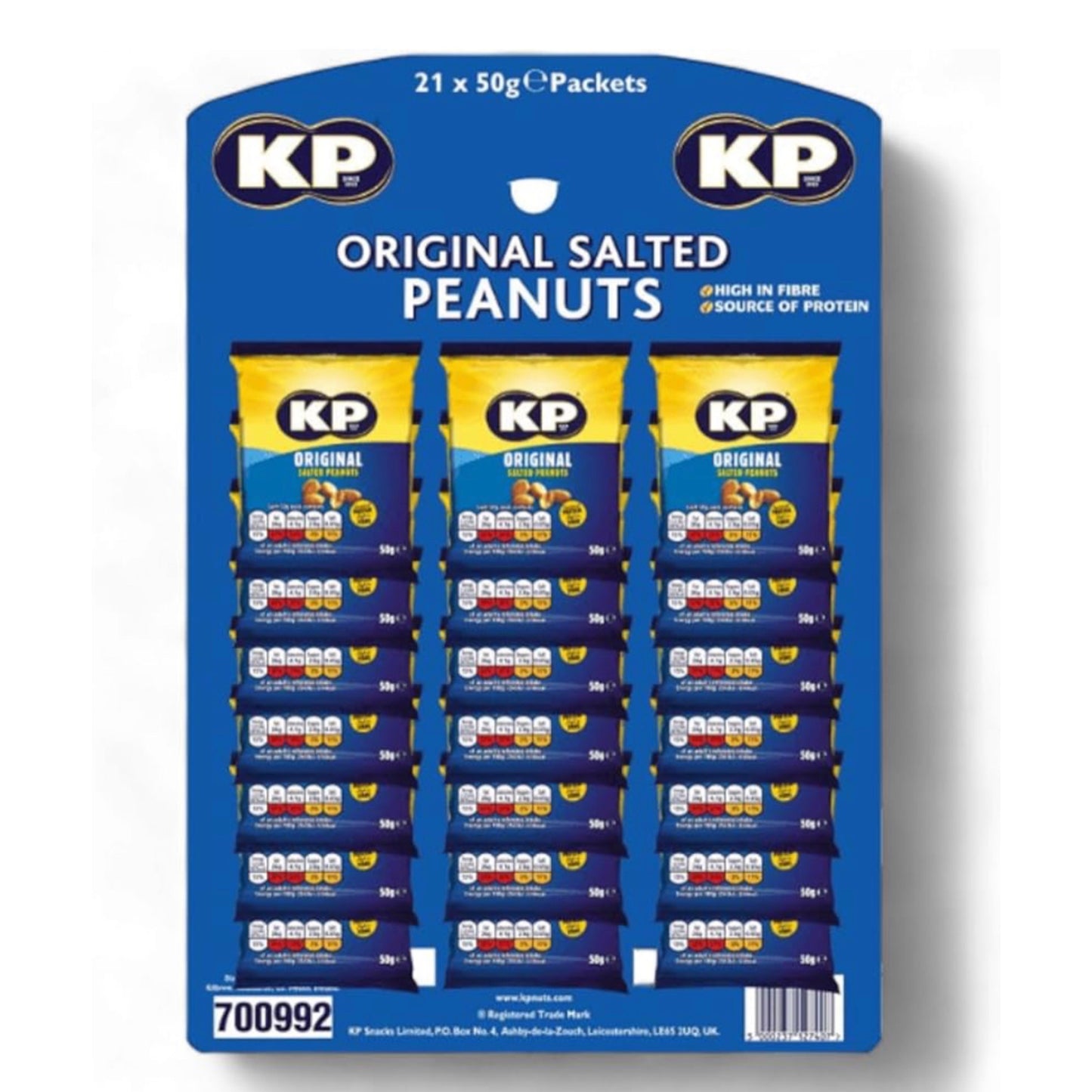 KP Original Salted Peanuts Pub Card 21x50g