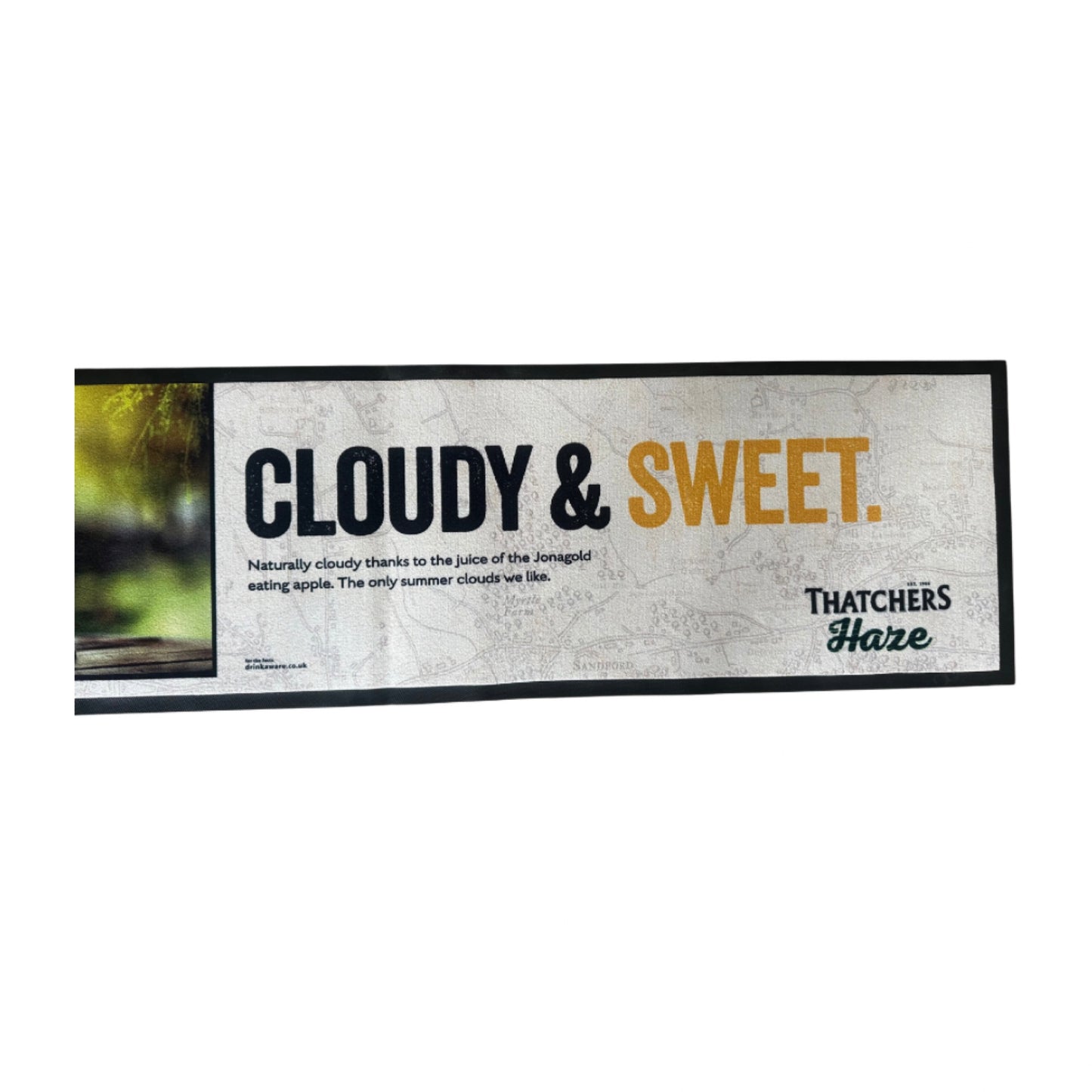 Thatchers Cloudy Apple Rubber Bar Runner 89cm x 24cm