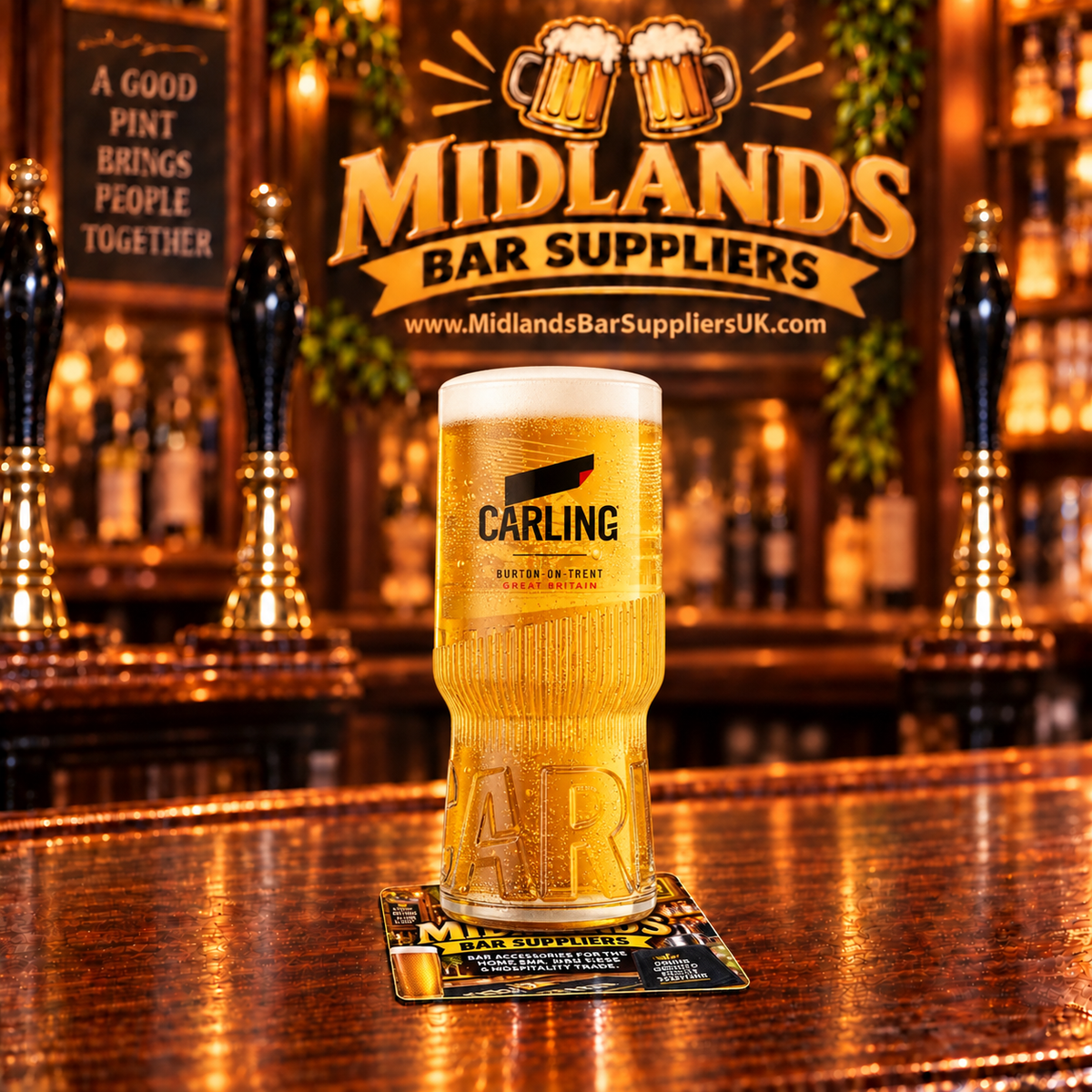 Carling Pint Glass 568ml