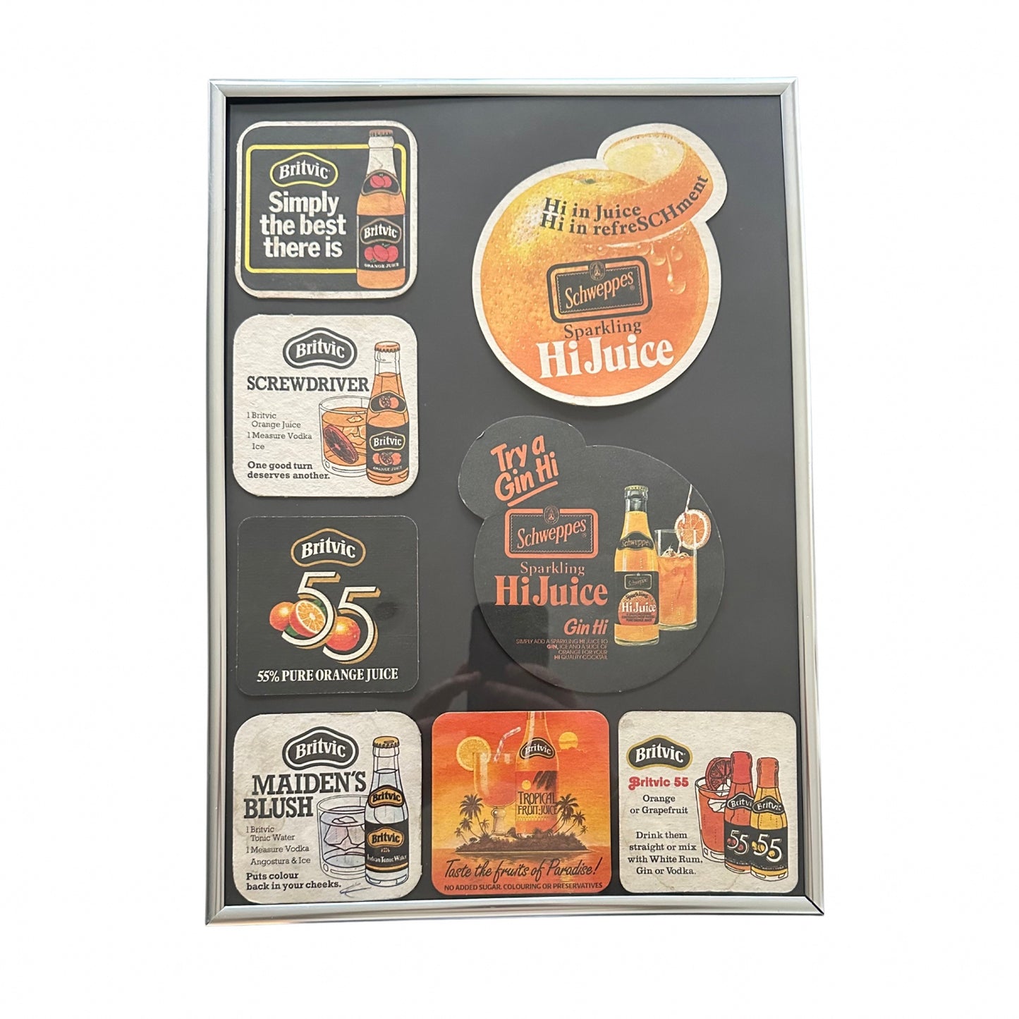 Old Beer Coasters Framed Picture | A3 Size