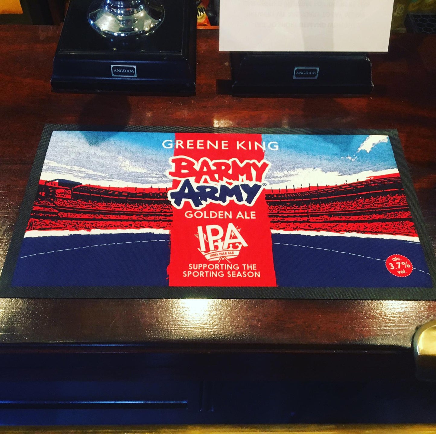 Brand New Barmy Army IPA Rubber Bar Runner