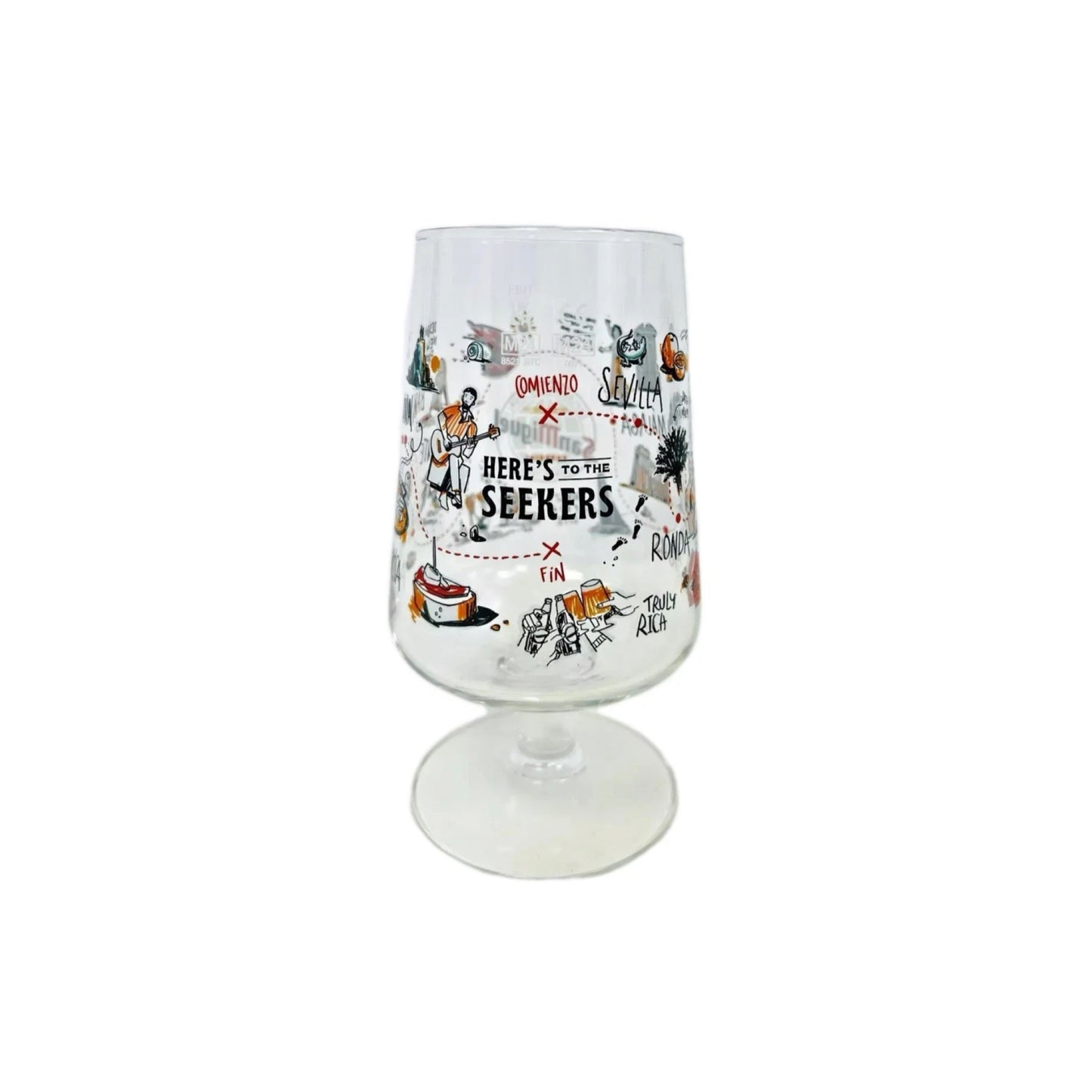 3 x San Miguel Pint Beer Glass, Limited Edition Decorative Design, Plus 3 x Midlands Bar Suppliers Card Coasters