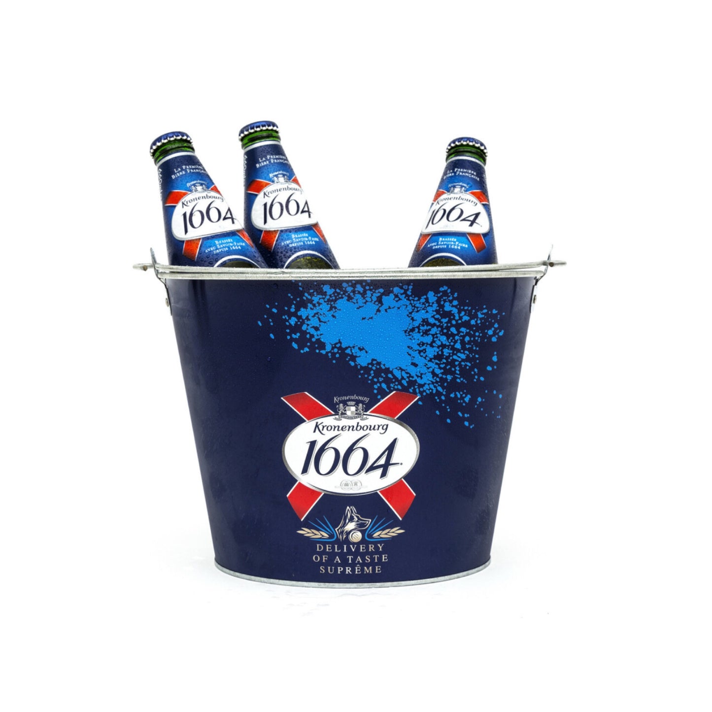 Branded Kronenbourg 1664 Metal Ice Bucket / Home Pub Bar / Party / Drinks Cooler