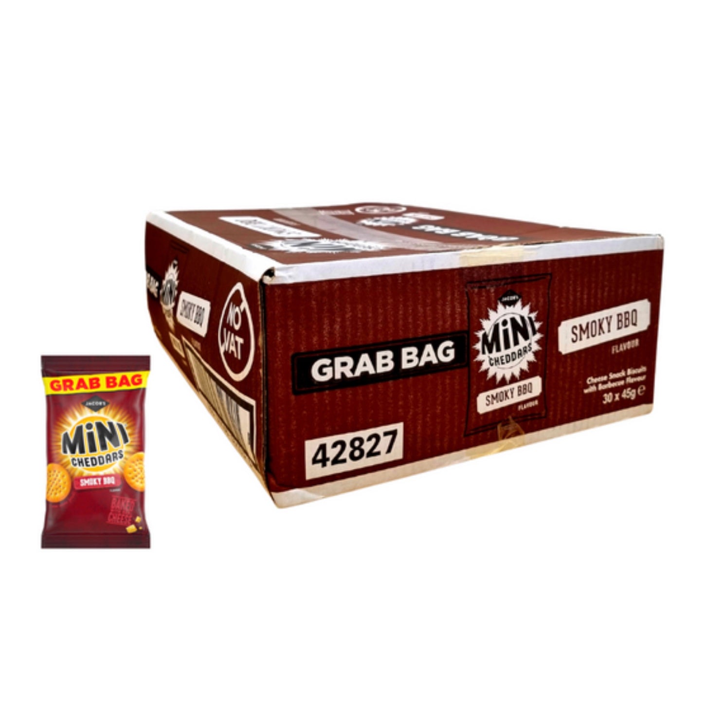 Jacobs Mini Cheddars Smokey BBQ Grab Bag (30 Pack)