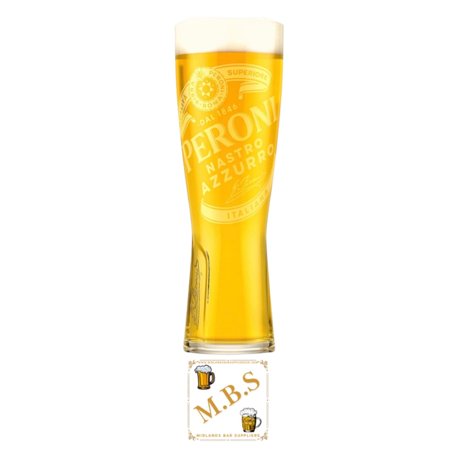 Peroni Half Pint Glass