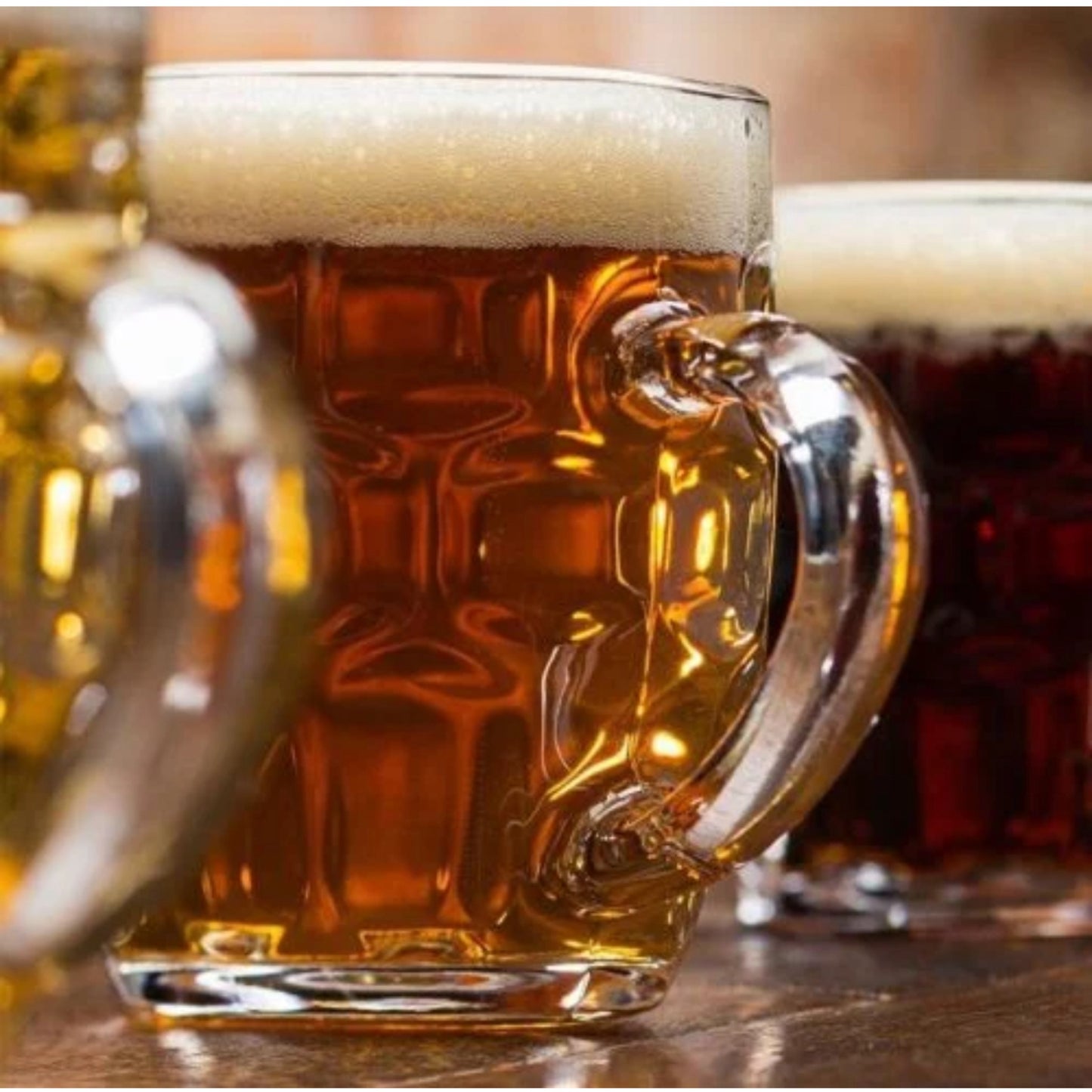 Dimple Beer Mugs Tankards Half Pint