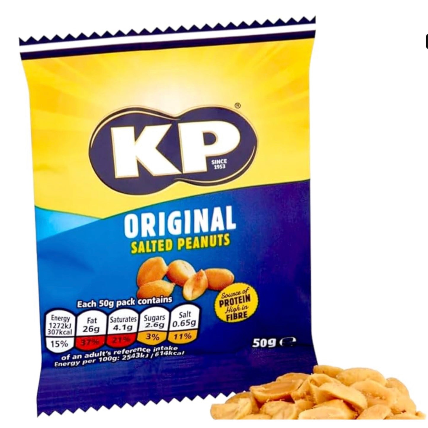 KP Original Salted Peanuts Pub Card 21x50g