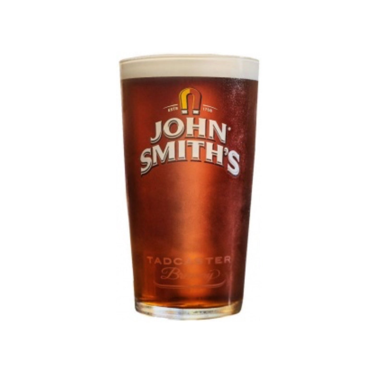 John Smith's Beer Glass Set with 2 Pint Glasses and 10 Pub Coasters, Traditional Bar Collection