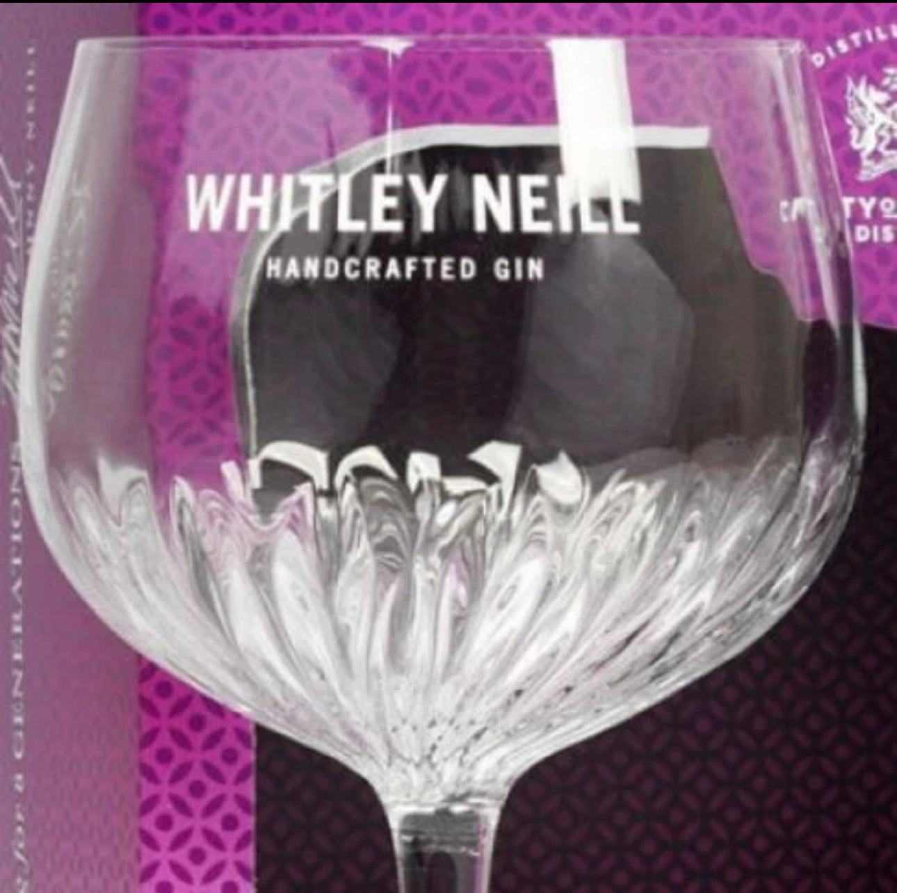 2 X Whitley Neill CRYSTAL COPA PURPLE Balloon Glasses. NEW Design