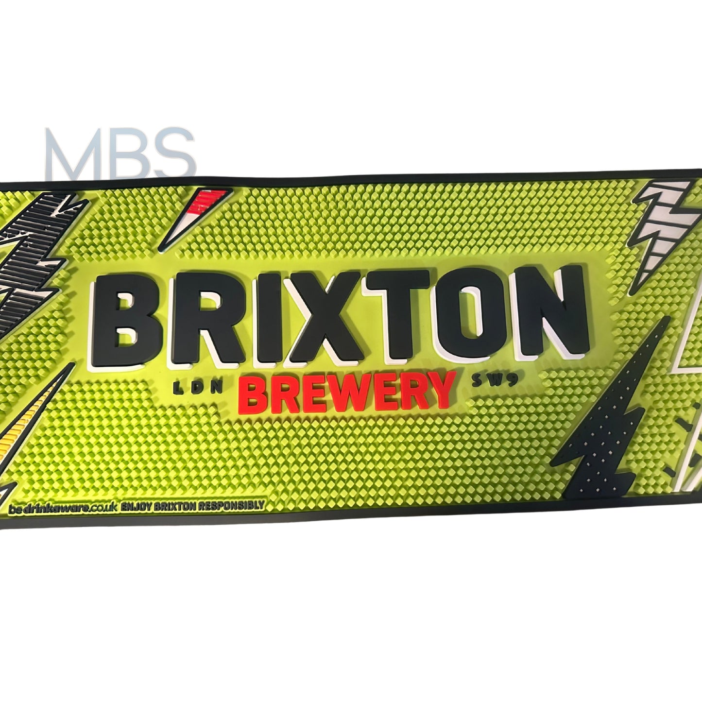 Brixton Brewery Rubber Bar Runner | Drip Mat I Brand New 60CM X 20CM