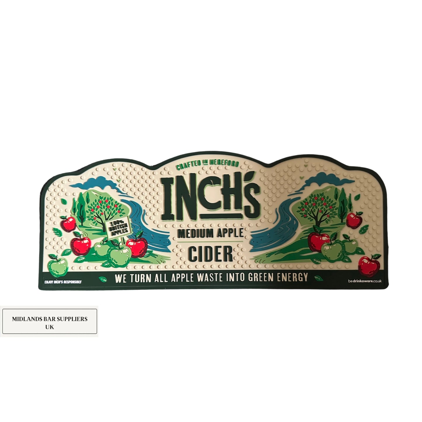 Inch’s Cider Rubber Bar Runner Drip Mat 35cm X 14cm