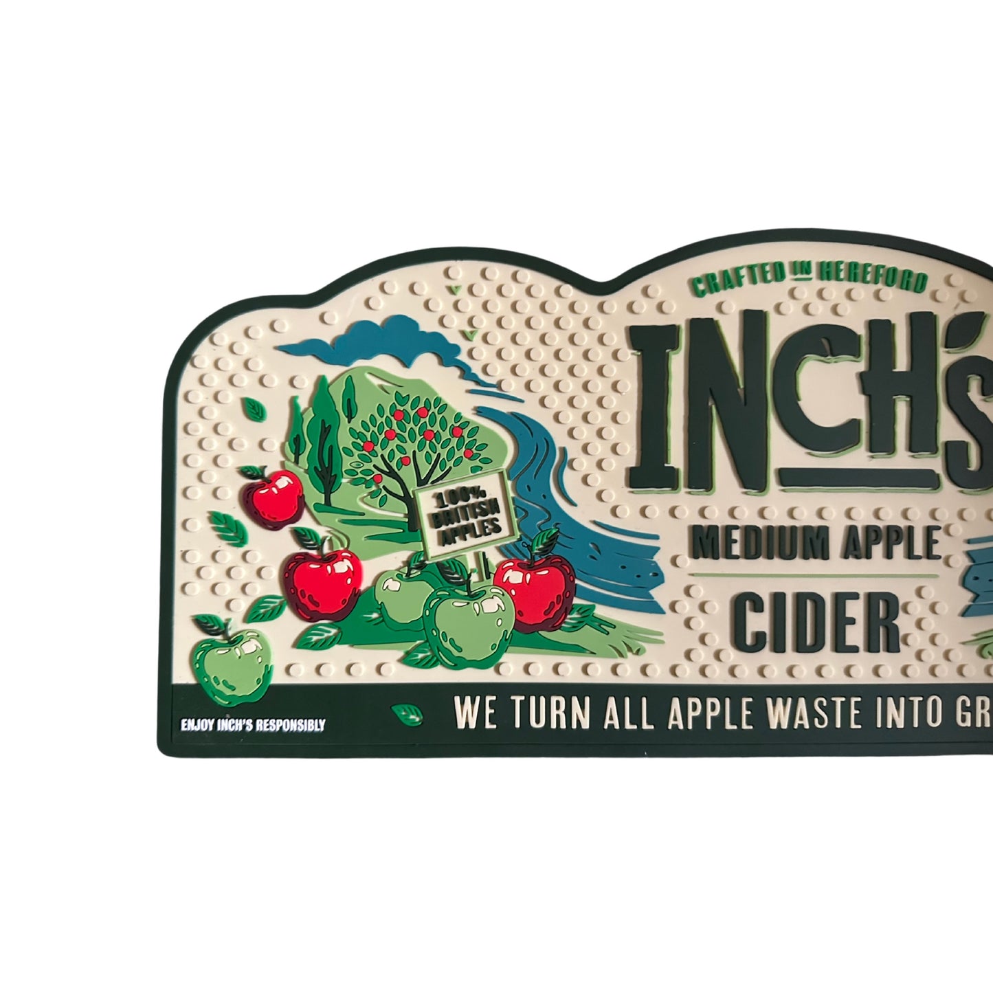 Inch’s Cider Rubber Bar Runner Drip Mat 35cm X 14cm