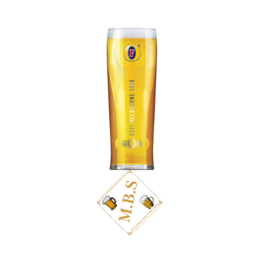Fosters Official Lager Beer Glass Clear New Tall Design - Pint Glass