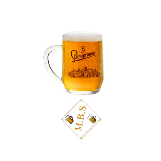 Staropramen Beer Glass Beer Tankard 570ml Nucleated Tankard CE Marked