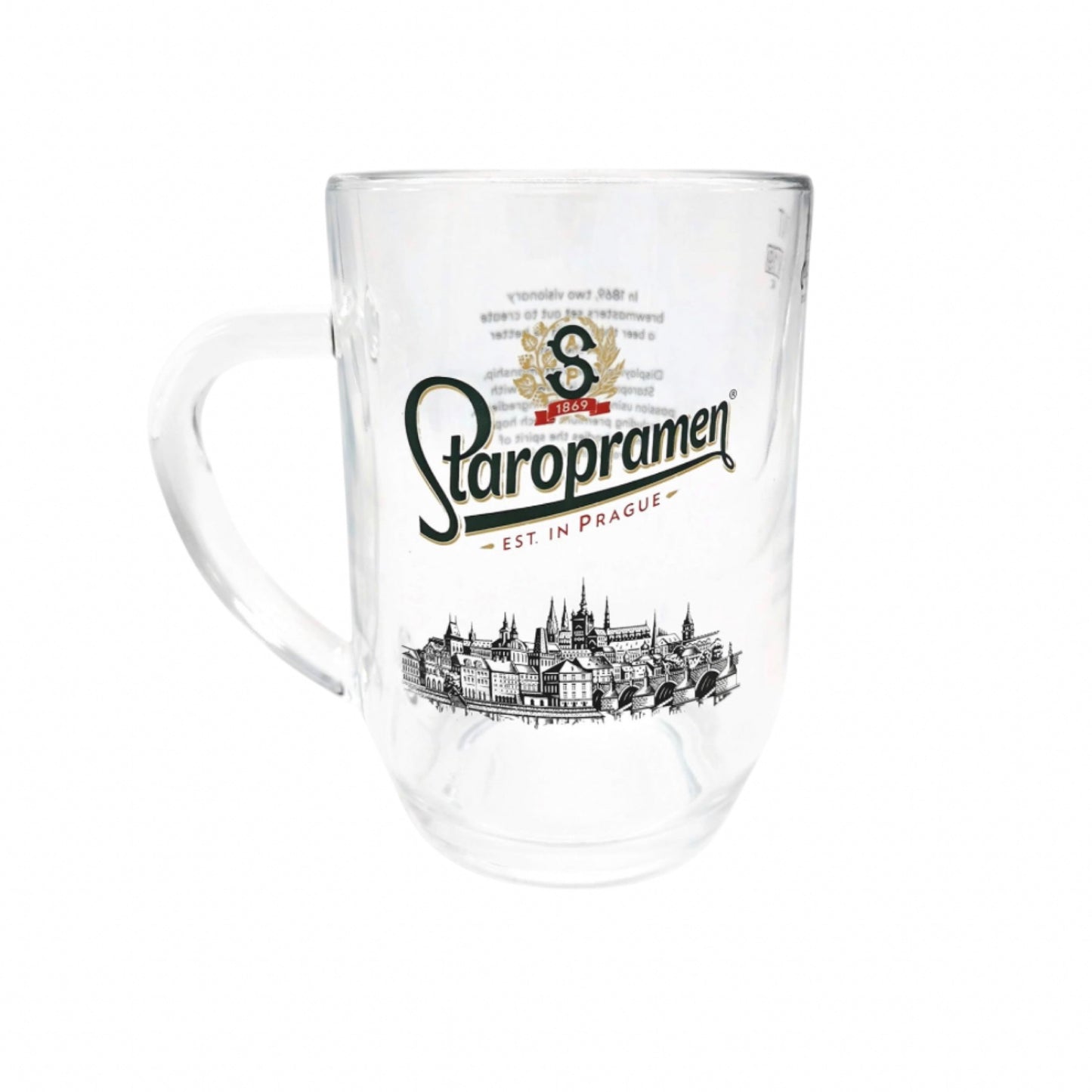 2 X Beer Glasses Staropramen Beer Tankard 570ml Nucleated Tankard CE Marked