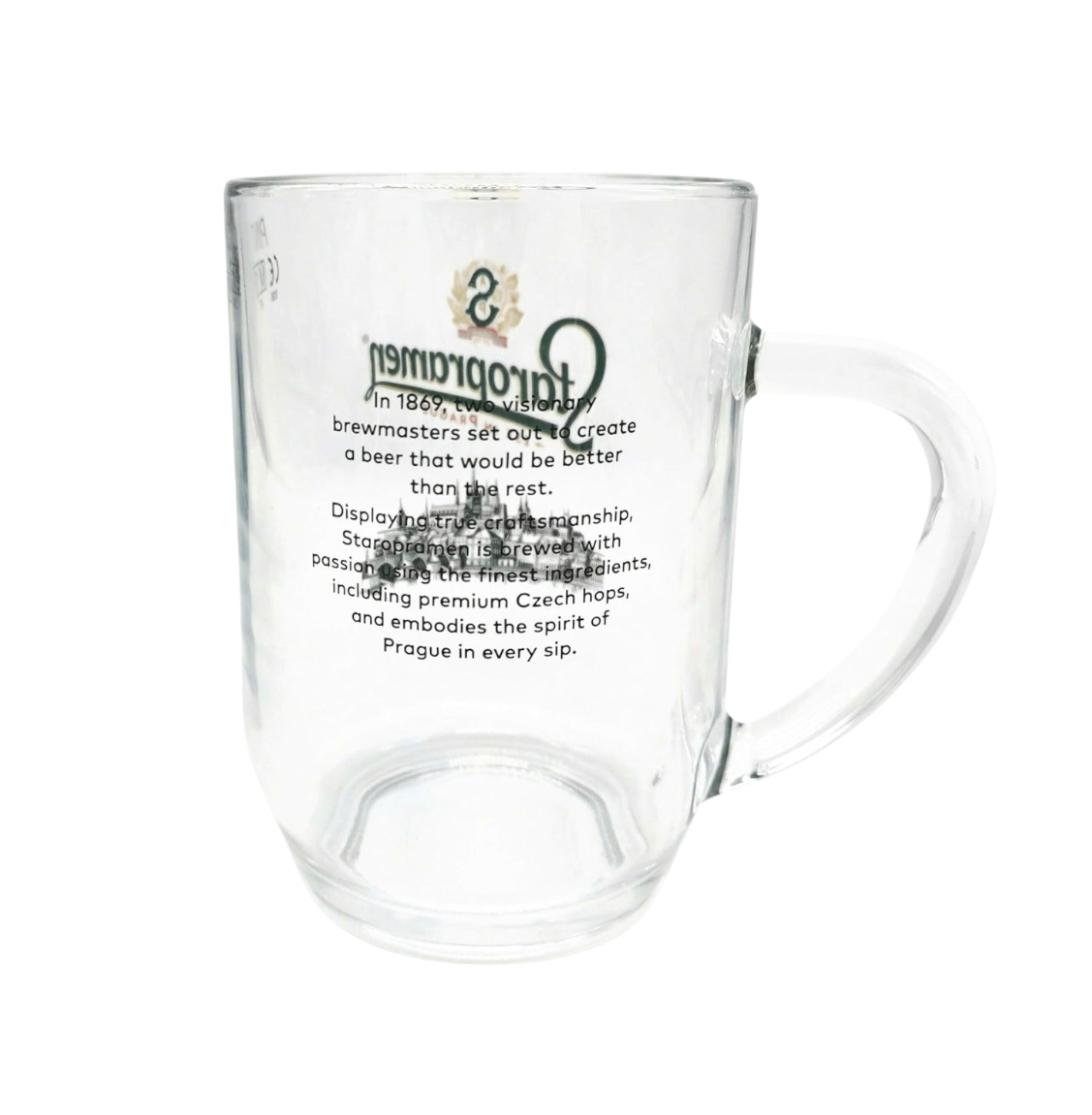 2 X Beer Glasses Staropramen Beer Tankard 570ml Nucleated Tankard CE Marked