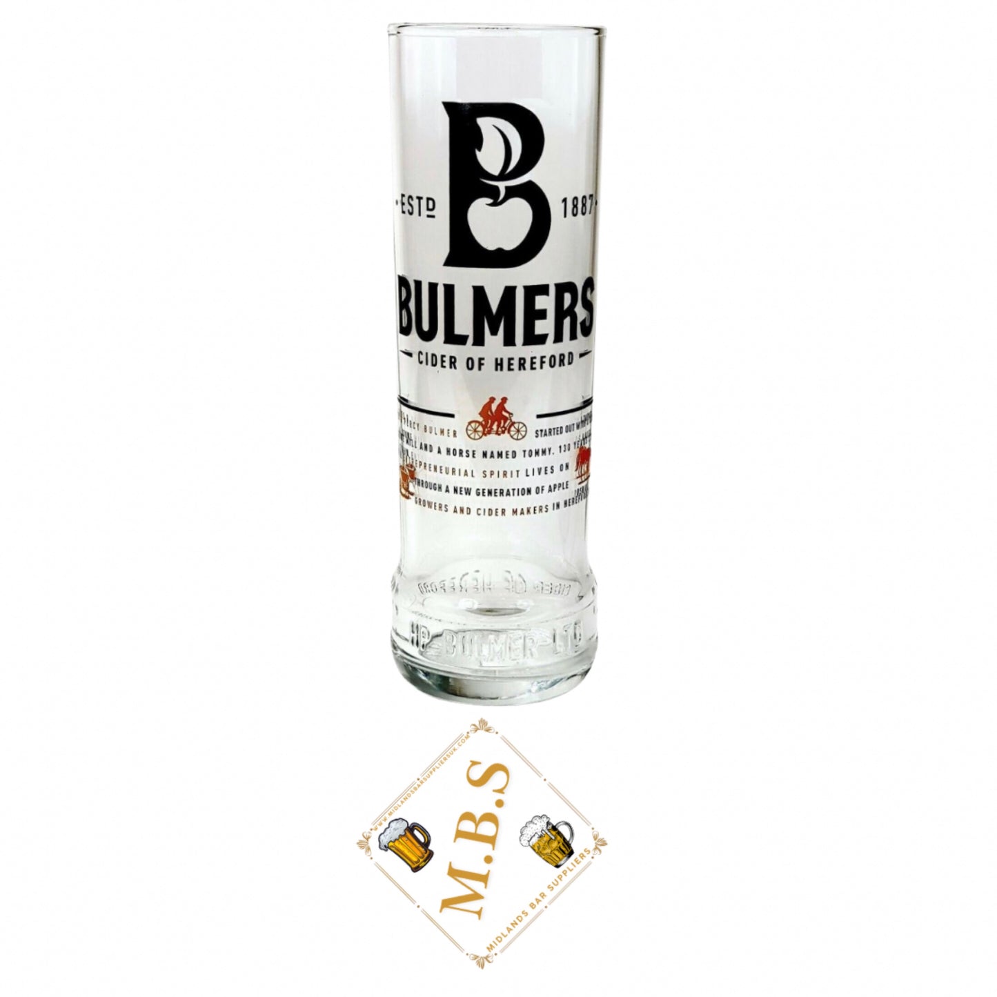 Bulmers Cider Glass 58cl Tall Pint Glass