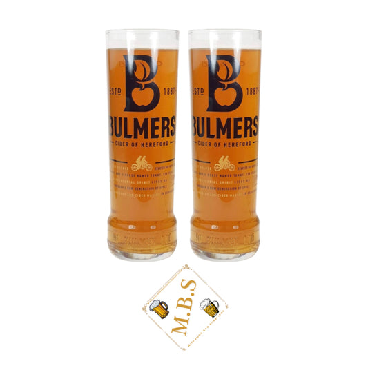 Bulmers Cider Tall Pint Glasses 58cl Set of 2
