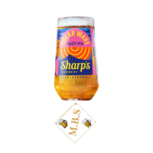 Sharp's Brewery Solar Wave Hazy IPA Pint Glass Rock Cornwall