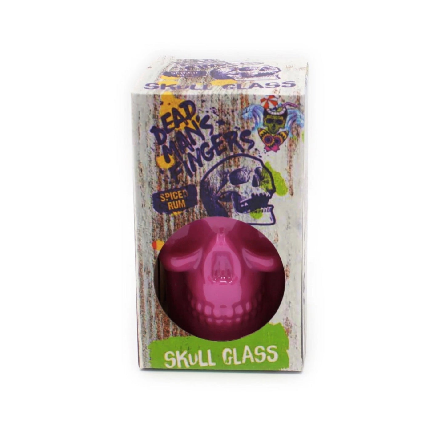 Dead Mans Fingers Skull Glass - Pink Spiced Rum 3/4 pint Brand New Boxed