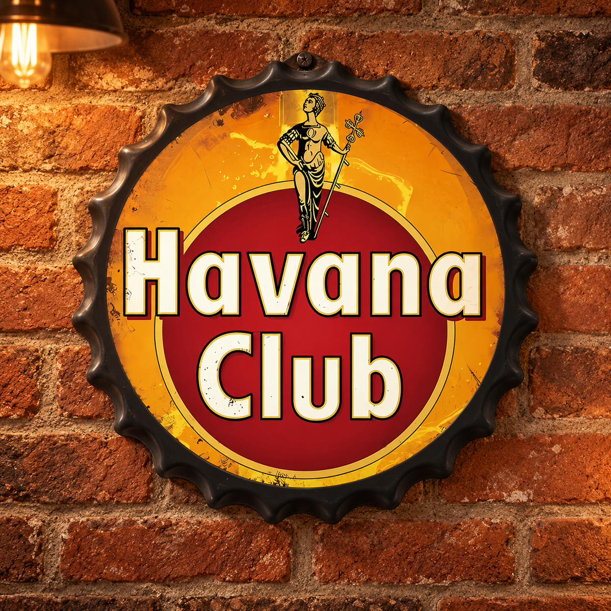 Havana Club Metal Bottle Cap Sign 35cm