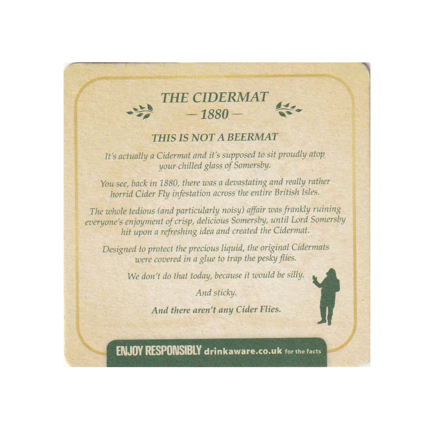 Pack of 100 SOMERSBY CIDER BEER COASTERS - TRY 3 NEW FLAVOURS