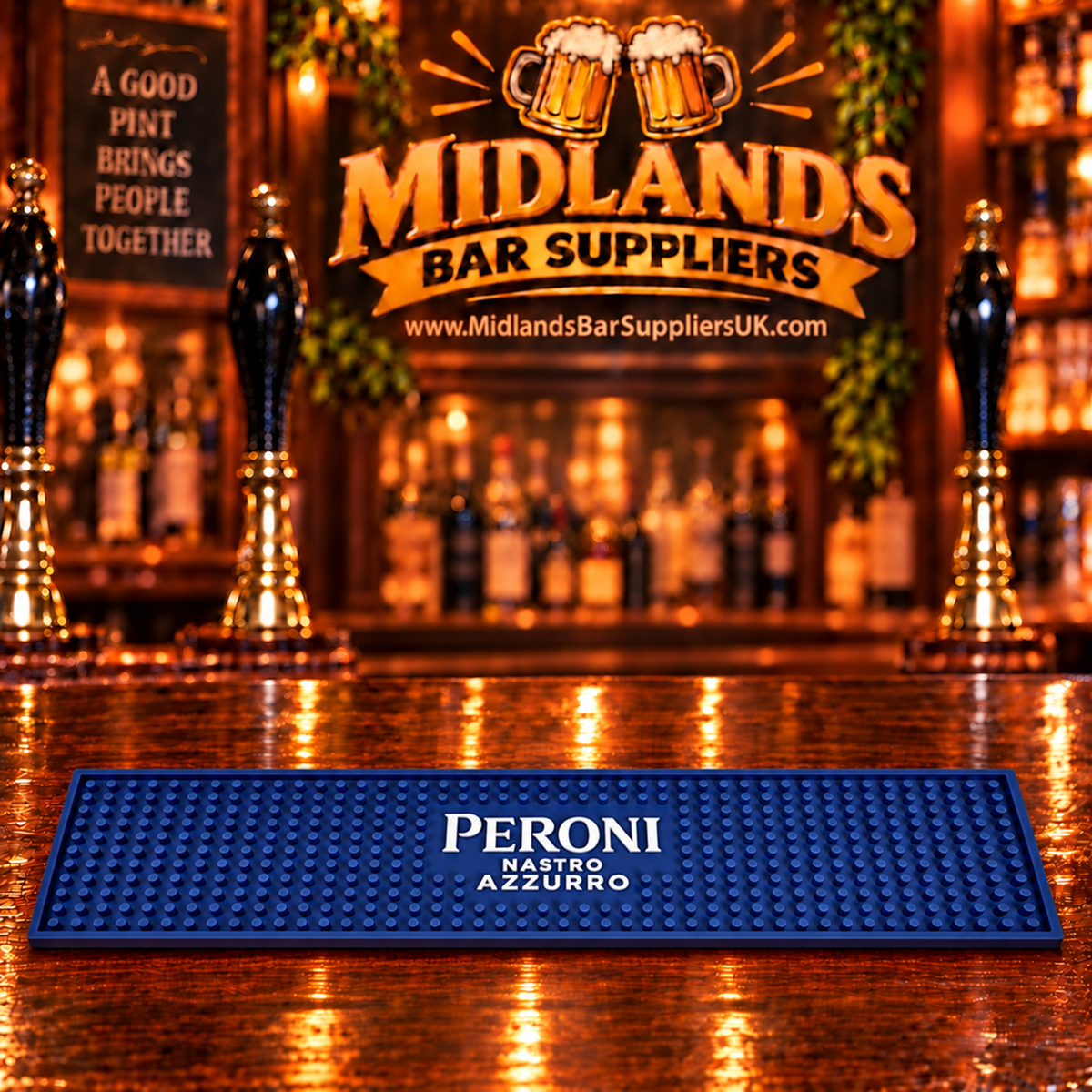 Peroni Rubber Bar Runner 60cm x 13cm