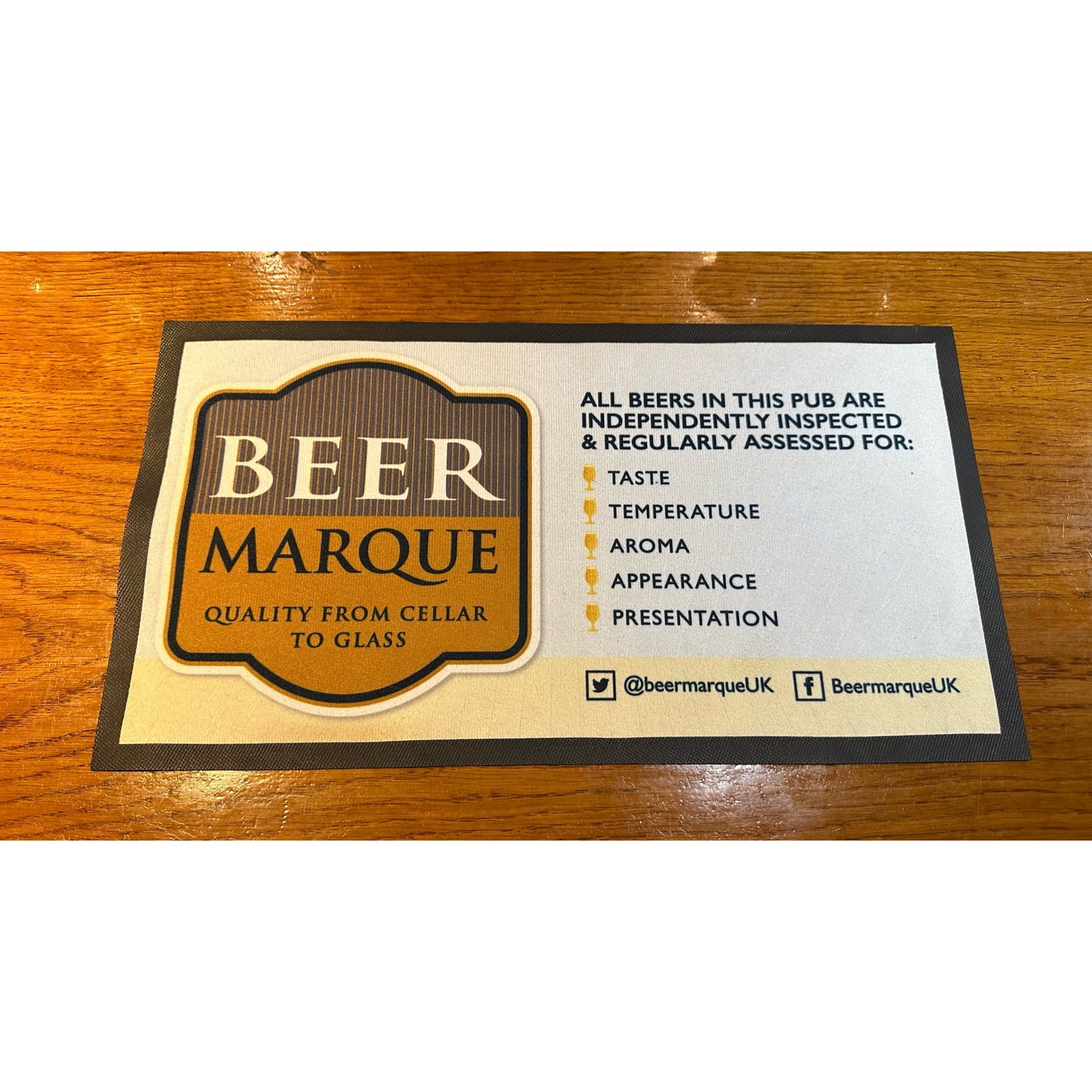 Beer Marque Bar Runner 43.5cm x 23.5cm