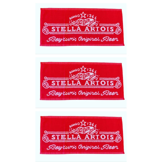Brand New Set of 3 Stella Artois Beer Towels