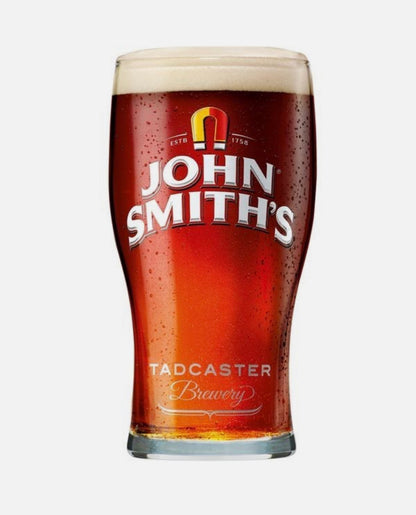 John Smith's Tadcaster Brewery Classic Pint Glass, Traditional Beer Glass, Premium Bar Glassware