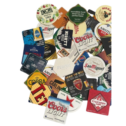 Midlands Bar Suppliers - Pub Paraphenalia Modern 2000's Beer Mats, Multi-Colour, Random Pack of 25